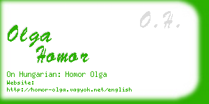 olga homor business card